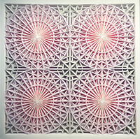 Symmetrical geometric paper work